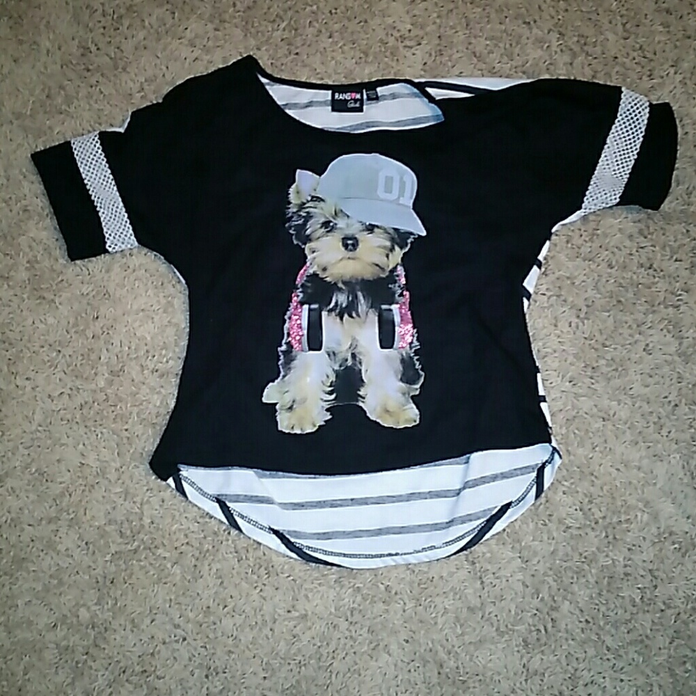 A kids dog covered shirt